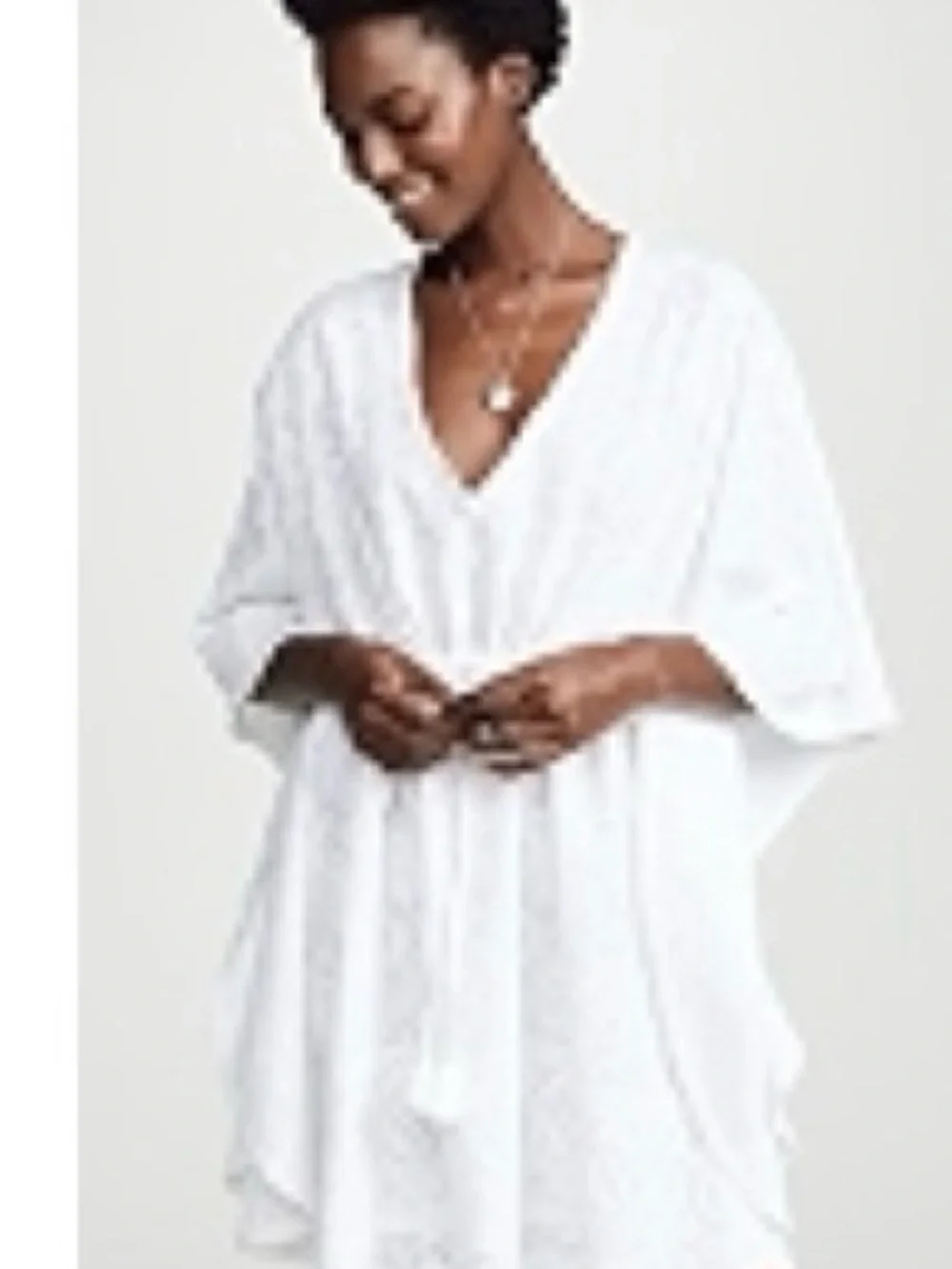 Melissa Odabash Trixie White V-Neck Swim Cover-Up